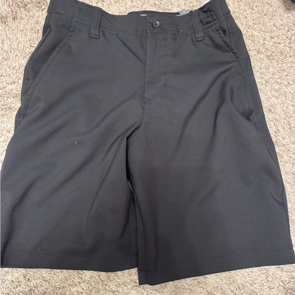 Under Armour boys  Black Flat Front Shorts